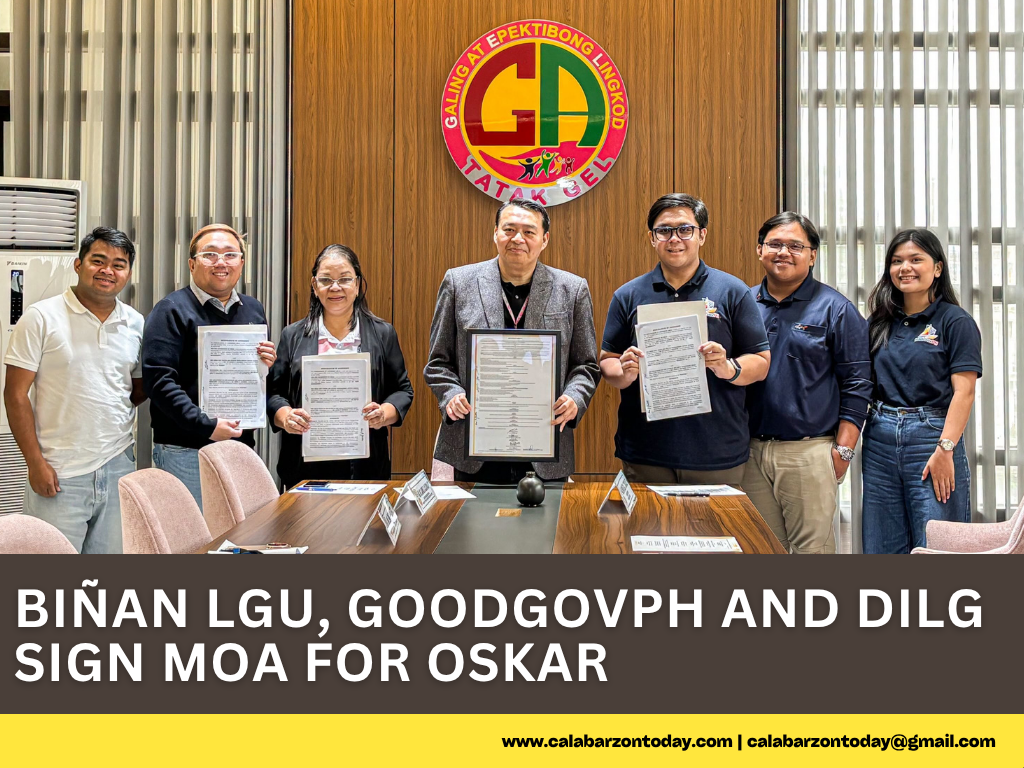 Biñan LGU, GoodGovPH and DILG Sign MOA for OSKAR