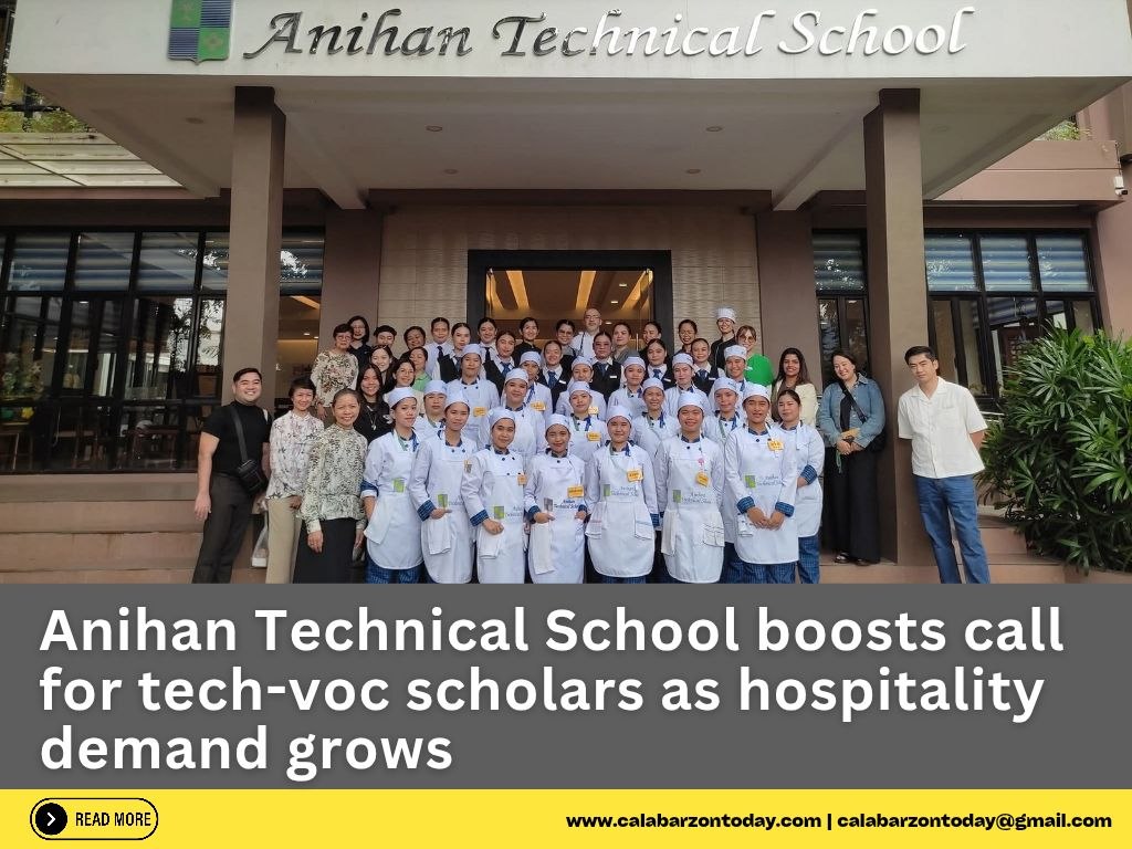Anihan Technical School boosts call for tech-voc scholars as hospitality demand grows